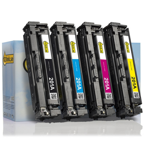 Varumärket 123ink ersätter HP 201A CF400A/401A/402A/403A toner 4-pack  130011 - 1