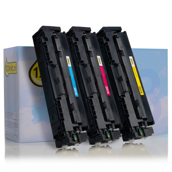 Varumärket 123ink ersätter HP 201X (CF253XM) C/M/Y toner 3-pack CF253XMC 132175 - 1