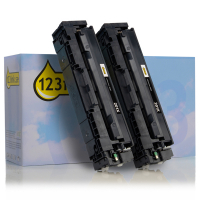 Varumärket 123ink ersätter HP 201X (CF400XD) svart toner 2-pack CF400XDC 132176