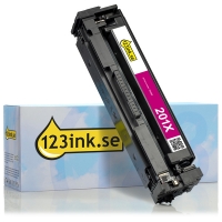 Varumärket 123ink ersätter HP 201X (CF403X) magenta toner hög kapacitet