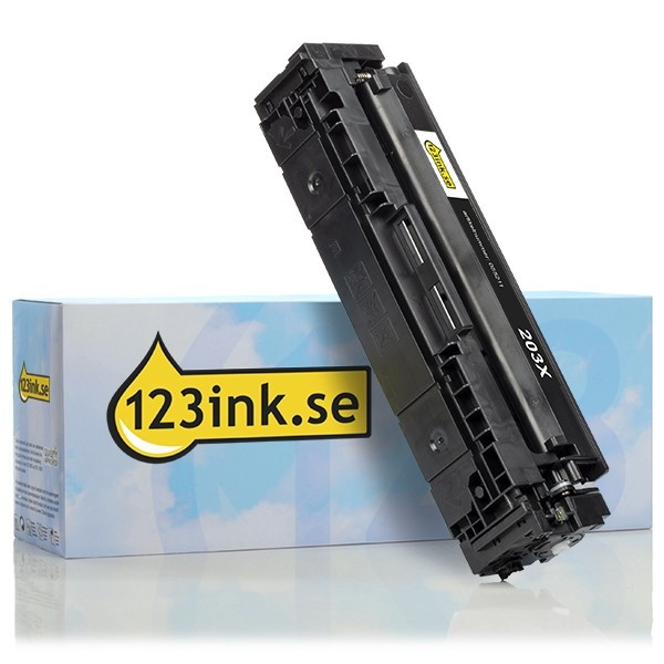 Varumärket 123ink ersätter HP 203X (CF540X) svart toner hög kapacitet CF540XC 055211 - 1