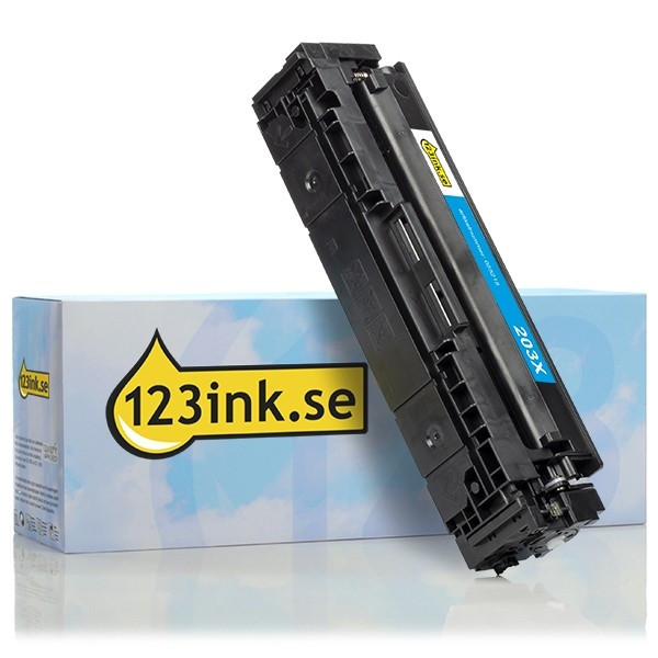 Varumärket 123ink ersätter HP 203X (CF541X) cyan toner hög kapacitet CF541XC 055215 - 1