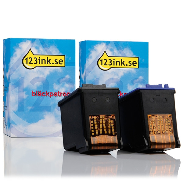 Varumärket 123ink ersätter HP 21 | HP 22 svart + färg bläckpatron 2-pack SD367AEC 160032 - 1