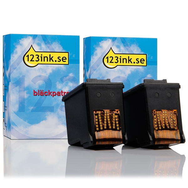 Varumärket 123ink ersätter HP 21 svart bläckpatron 2-pack  160024 - 1