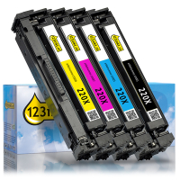 Varumärket 123ink ersätter HP 220X W2200X/201X/202X/203X toner 4-pack 093714