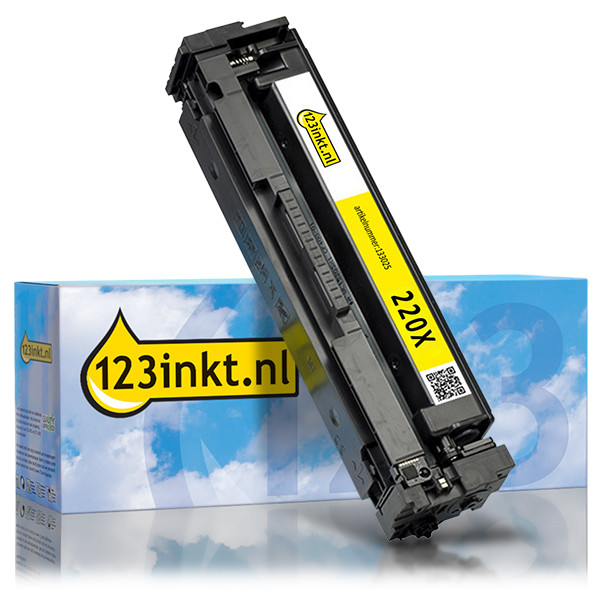 Varumärket 123ink ersätter HP 220X (W2202X) gul toner hög kapacitet 133025 - 1