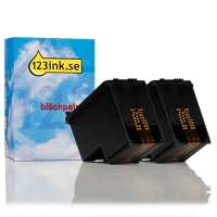 Varumärket 123ink ersätter HP 301XL (D8J45AE) svart bläckpatron hög kapacitet 2-pack