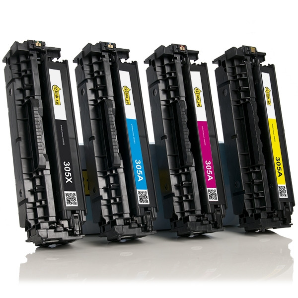 Varumärket 123ink ersätter HP 305X/305A CE410X/CE411A/12A/13A toner 4-pack  130007 - 1