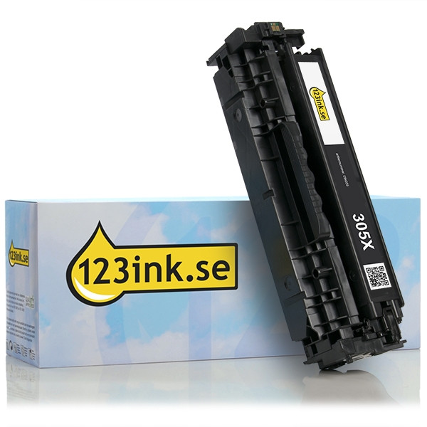 Varumärket 123ink ersätter HP 305X (CE410X) svart toner hög kapacitet CE410XC 054059 - 1