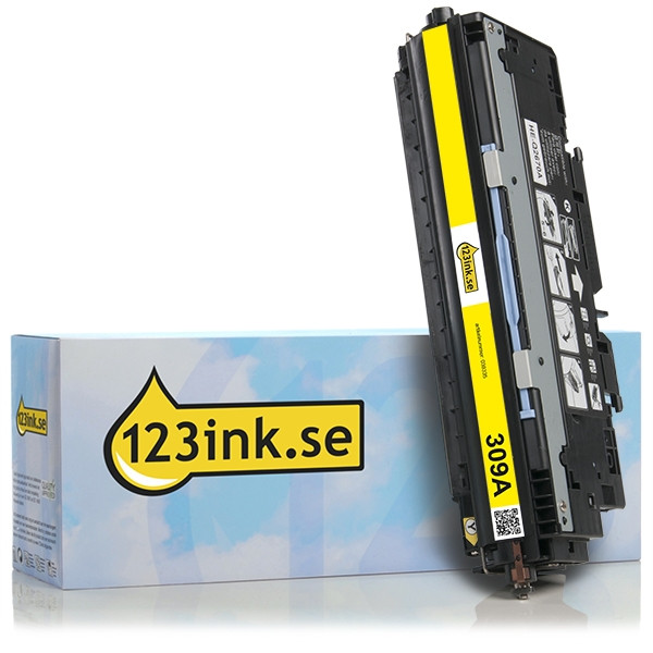 Varumärket 123ink ersätter HP 309A (Q2672A) gul toner Q2672AC 039335 - 1