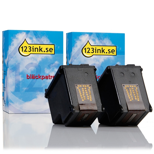 Varumärket 123ink ersätter HP 336 svart bläckpatron 2-pack  160060 - 1