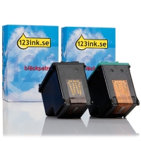 Varumärket 123ink ersätter HP 337 | HP 343 svart + färg bläckpatron 2-pack  160084