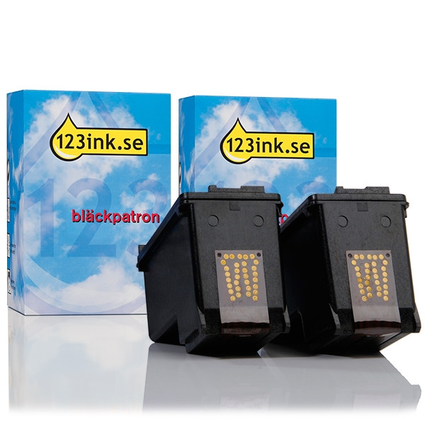 Varumärket 123ink ersätter HP 339 (C9504EE) svart bläckpatron 2-pack C9504EEC 160048 - 1