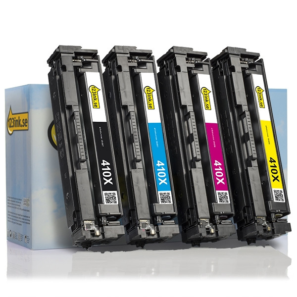 Varumärket 123ink ersätter HP 410X CF410X/CF411X/CF412X/CF413X toner 4-pack  130019 - 1