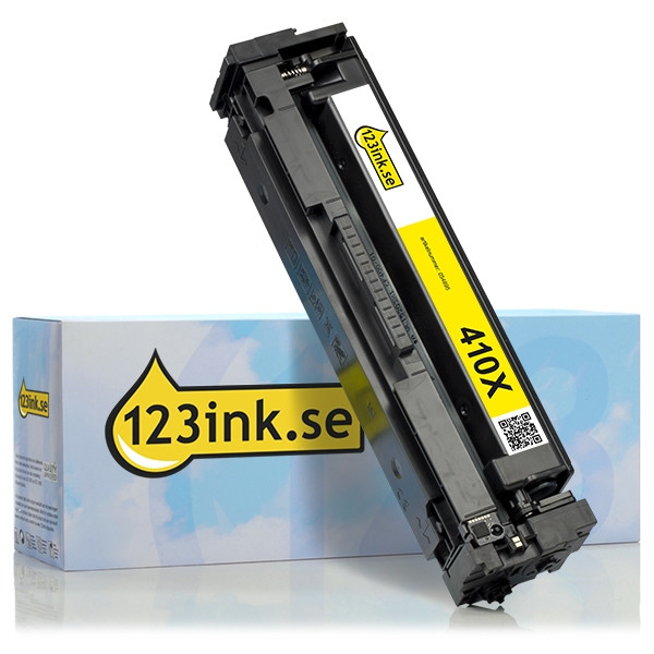 Varumärket 123ink ersätter HP 410X (CF412X) gul toner hög kapacitet CF412XC 054895 - 1