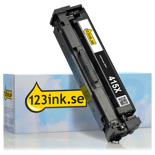 Varumärket 123ink ersätter HP 415X (W2030X) svart toner hög kapacitet W2030XC 055437 - 1