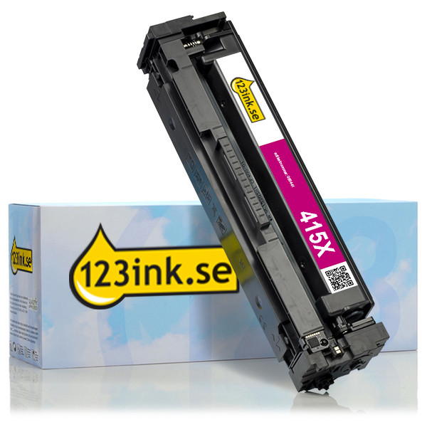 Varumärket 123ink ersätter HP 415X (W2033X) magenta toner hög kapacitet W2033XC 055449 - 1