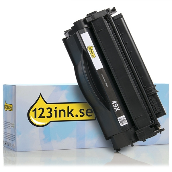 Varumärket 123ink ersätter HP 49X (Q5949X XL) svart toner extra hög kapacitet  055143 - 1