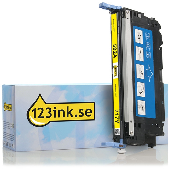 Varumärket 123ink ersätter HP 502A (Q6472A) gul toner Q6472AC 039591 - 1
