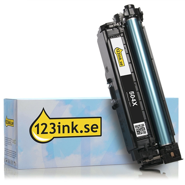 Varumärket 123ink ersätter HP 504X (CE250X) svart toner hög kapacitet CE250XC 039833 - 1