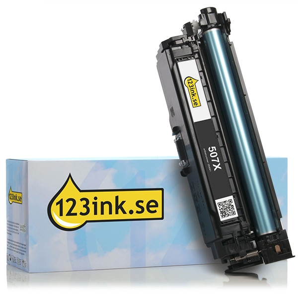 Varumärket 123ink ersätter HP 507X (CE400X) svart toner hög kapacitet CE400XC 054041 - 1