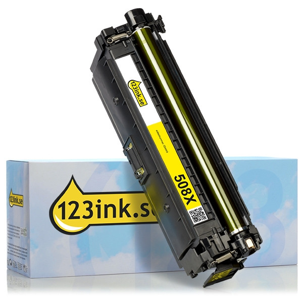 Varumärket 123ink ersätter HP 508X (CF362X) gul toner hög kapacitet CF362XC 054849 - 1