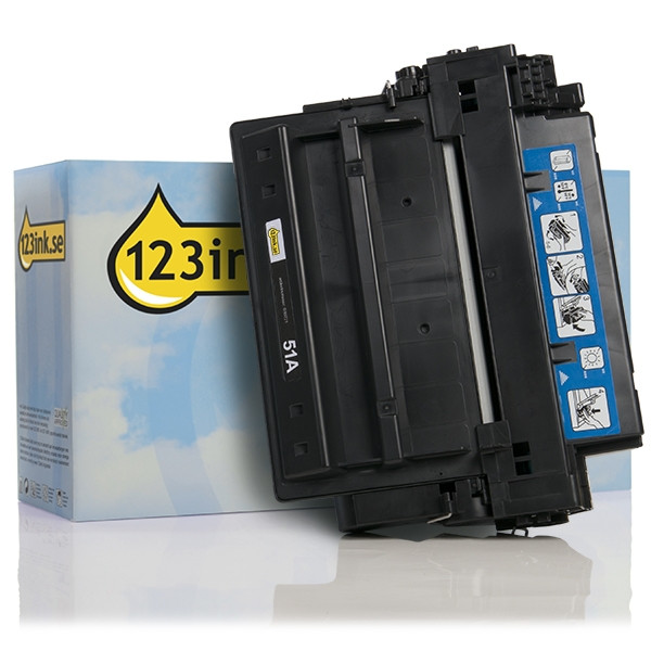 Varumärket 123ink ersätter HP 51A (Q7551A) svart toner Q7551AC 039721 - 1
