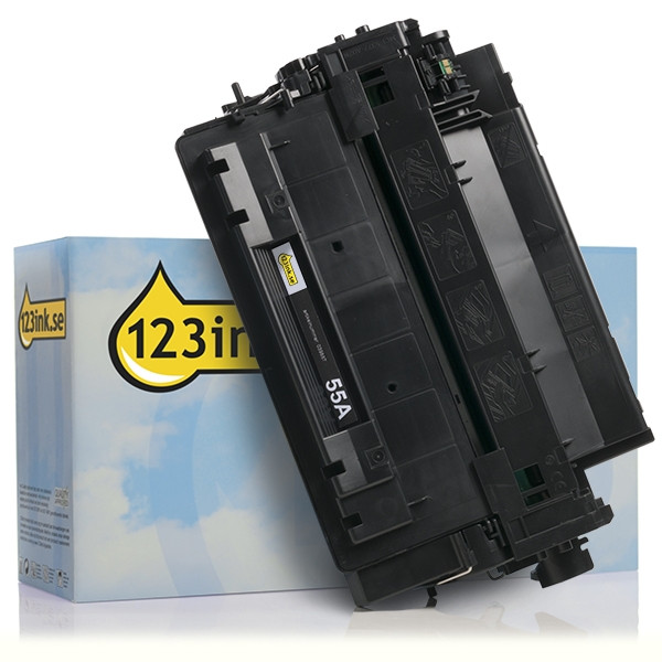Varumärket 123ink ersätter HP 55A (CE255A) svart toner CE255AC 039887 - 1