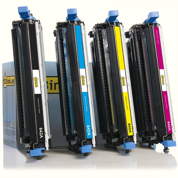 Varumärket 123ink ersätter HP 642A CB400A/01A/02A/03A toner 4-pack  130028 - 1