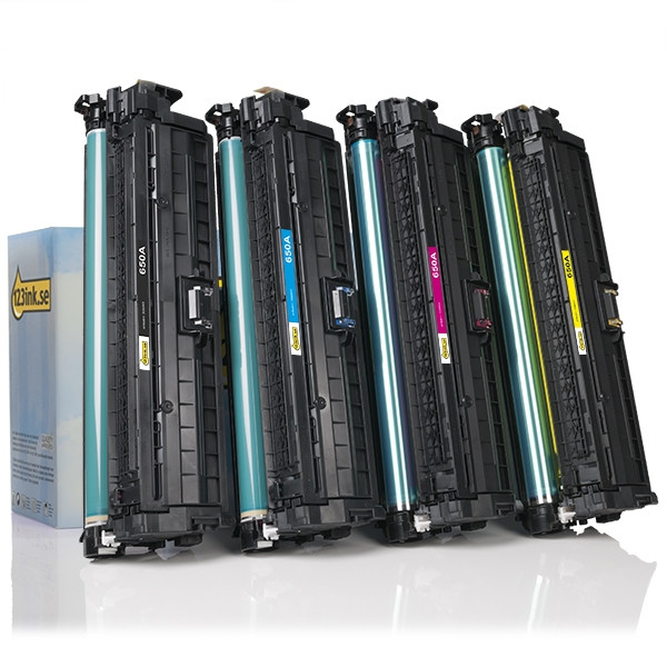 Varumärket 123ink ersätter HP 650A CE270A/71A/72A/73A toner 4-pack  130042 - 1