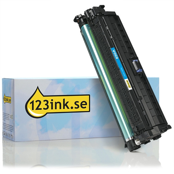 Varumärket 123ink ersätter HP 650A (CE271A) cyan toner CE271AC 039965 - 1