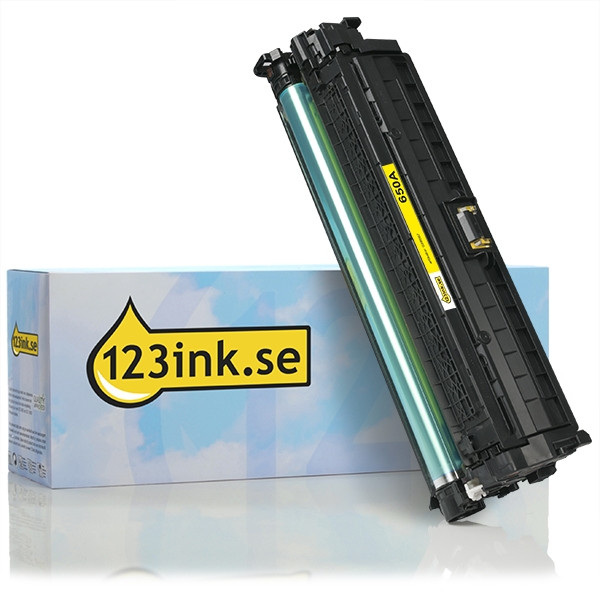 Varumärket 123ink ersätter HP 650A (CE272A) gul toner CE272AC 039967 - 1