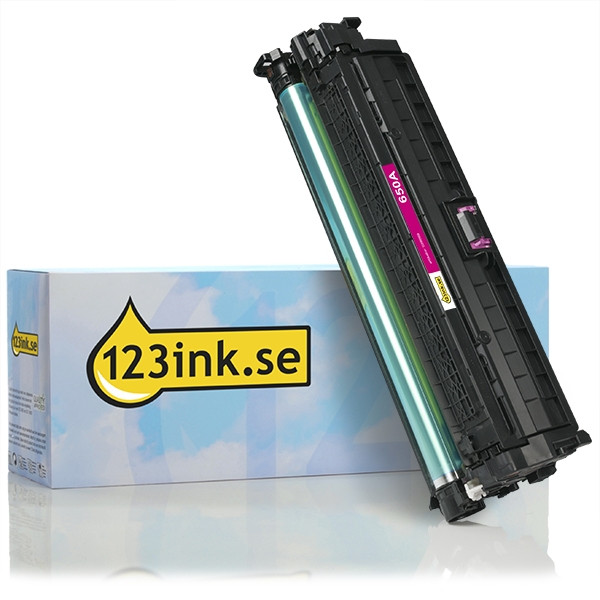 Varumärket 123ink ersätter HP 650A (CE273A) magenta toner CE273AC 039969 - 1