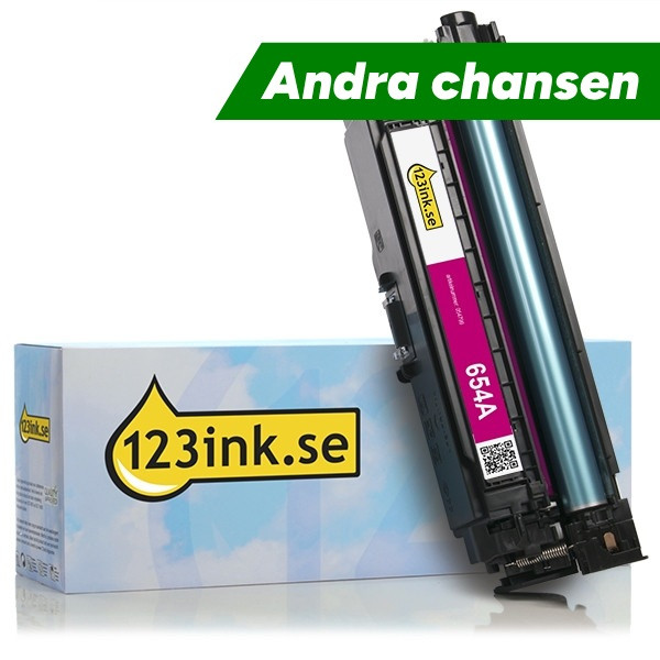 Varumärket 123ink ersätter HP 654A (CF333A) magenta toner⭐ 500536 - 1
