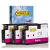 Varumärket 123ink ersätter HP 711 (CZ135A) magenta bläckpatron 3-pack
