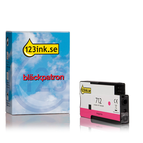 Varumärket 123ink ersätter HP 712 (3ED68A) magenta bläckpatron 3ED68AC 093111 - 1