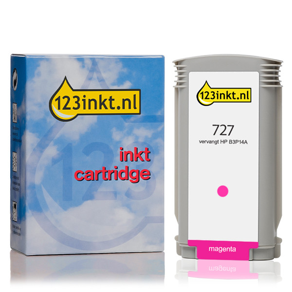 Varumärket 123ink ersätter HP 727 (B3P14A) magenta bläckpatron B3P14AC 044281 - 1