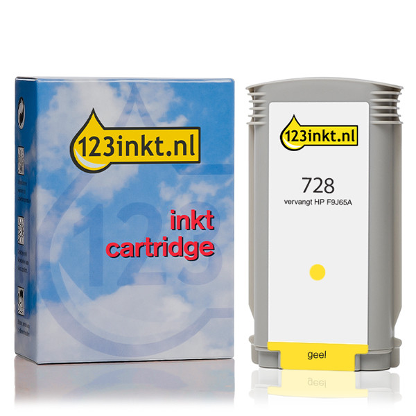 Varumärket 123ink ersätter HP 728 (F9J65A) gul bläckpatron hög kapacitet F9J65AC 044495 - 1