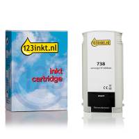 Varumärket 123ink ersätter HP 738 (498N4A) svart bläckpatron 498N4AC 093279