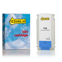 Varumärket 123ink ersätter HP 738 (498N5A) cyan bläckpatron 498N5AC 093281