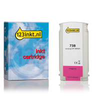 Varumärket 123ink ersätter HP 738 (498N6A) magenta bläckpatron 498N6AC 093283
