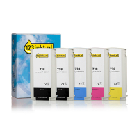 Varumärket 123ink ersätter HP 738 BK/C/M/Y bläckpatron 5-pack 160736
