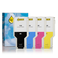 Varumärket 123ink ersätter HP 738 bläckpatron hög kapacitet 4-pack  160113