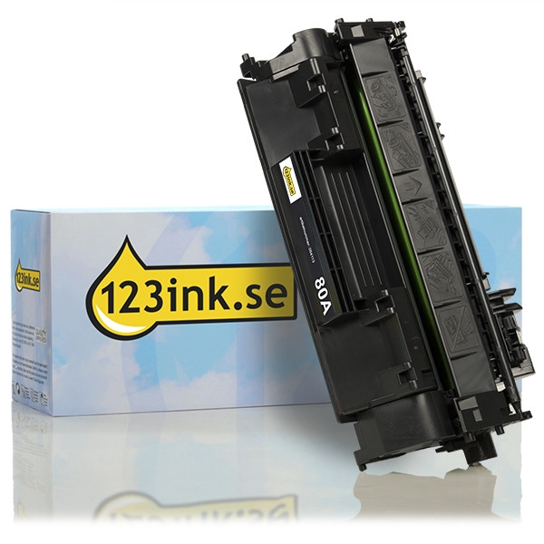 Varumärket 123ink ersätter HP 80A (CF280A) svart toner 054113 - 1