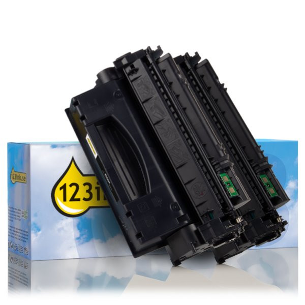 Varumärket 123ink ersätter HP 80X (CF280XD) svart toner 2-pack CF280XDC 132196 - 1