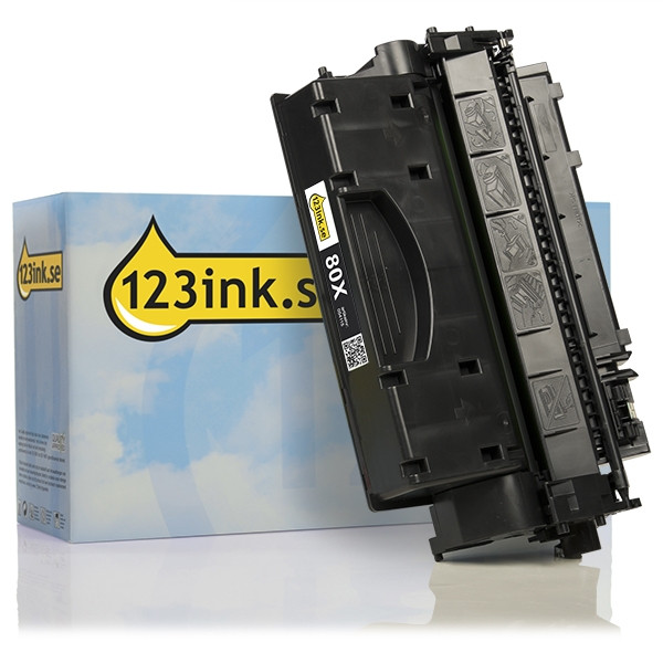 Varumärket 123ink ersätter HP 80X (CF280X) svart toner hög kapacitet CF280XC 054115 - 1