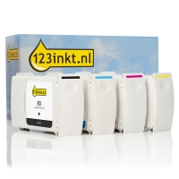 Varumärket 123ink ersätter HP 80 BK/C/M/Y bläckpatron 4-pack  160162