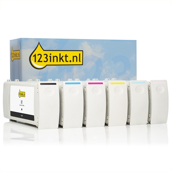 Varumärket 123ink ersätter HP 81 bläckpatron 6-pack  160163 - 1