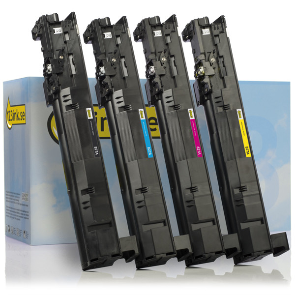 Varumärket 123ink ersätter HP 827A CF300A/CF301A/CF302A/CF303A BK/C/M/Y toner 4-pack  130556 - 1