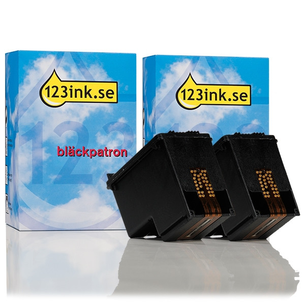 Varumärket 123ink ersätter HP 901XL svart bläckpatron hög kapacitet 2-pack  160106 - 1